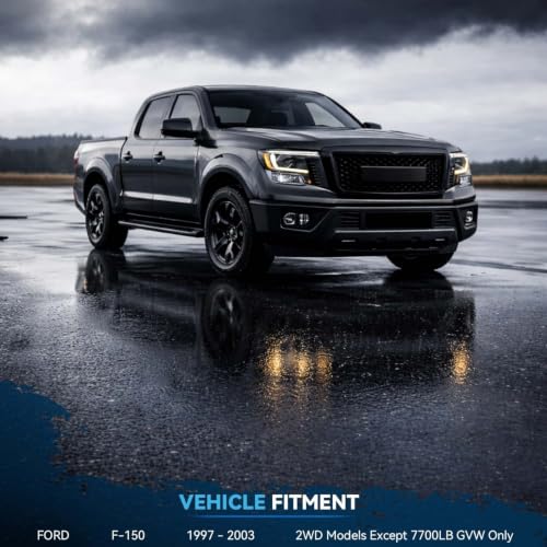 Image of Detroit Axle - 2WD Shock Absorbers for 1997-2003 Ford F-150, 1998 1999 2000 | 2001 2002 Shock Absorbers Front Rear Replacement - [Models Except 7700LB GVW]