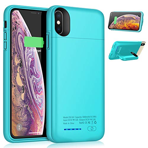 JUBOTY Battery Case for iPhone Xs Max, 5000mAh Slim Protective Portable Charging Case