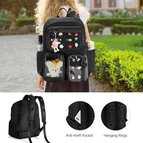 Image of Ita Bag Pin Display Backpack with Insert, Aesthetic Laptop Backpack