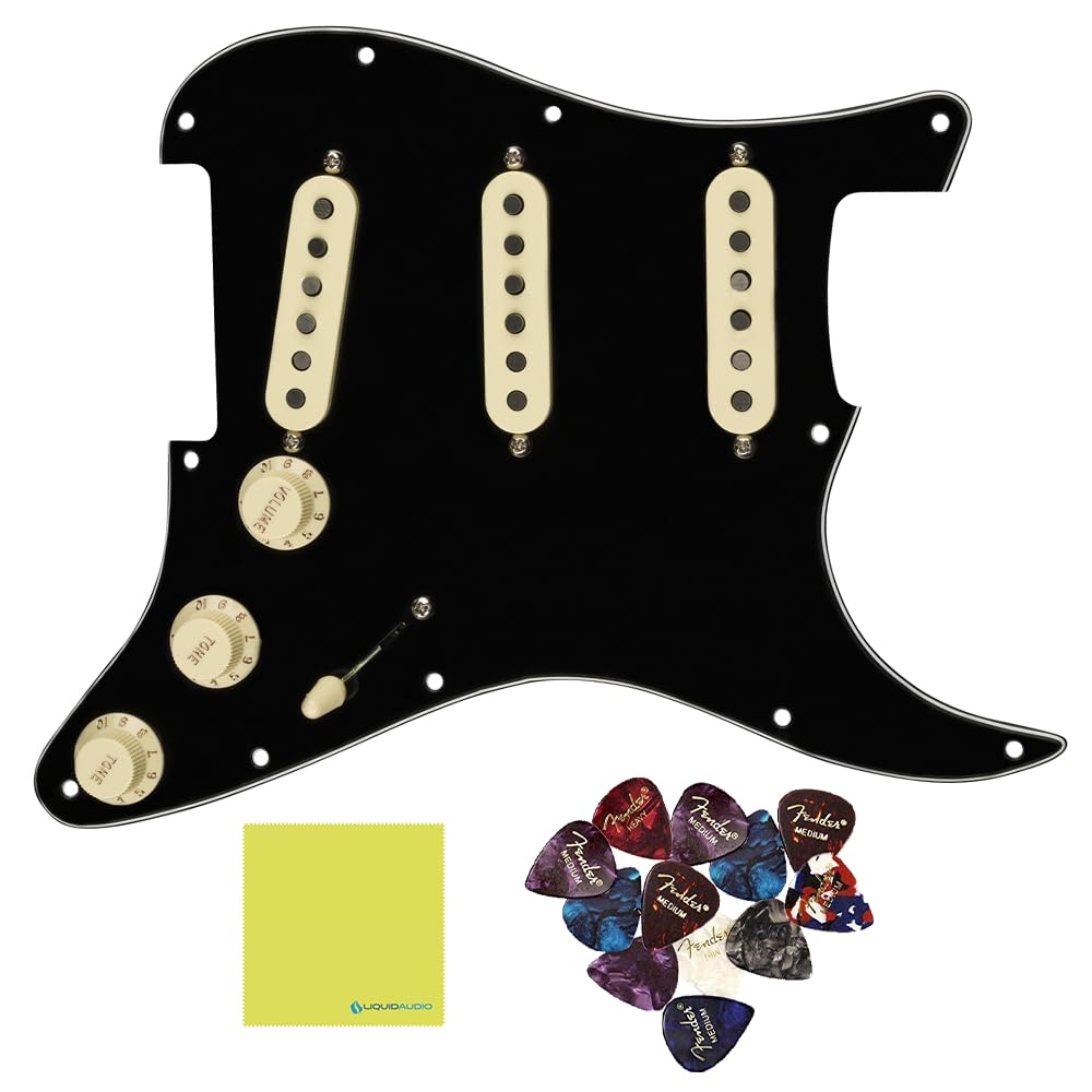 Amazon.com: Fender Pre-Wired Strat® Pickguard, Tex-Mex SSS, Black