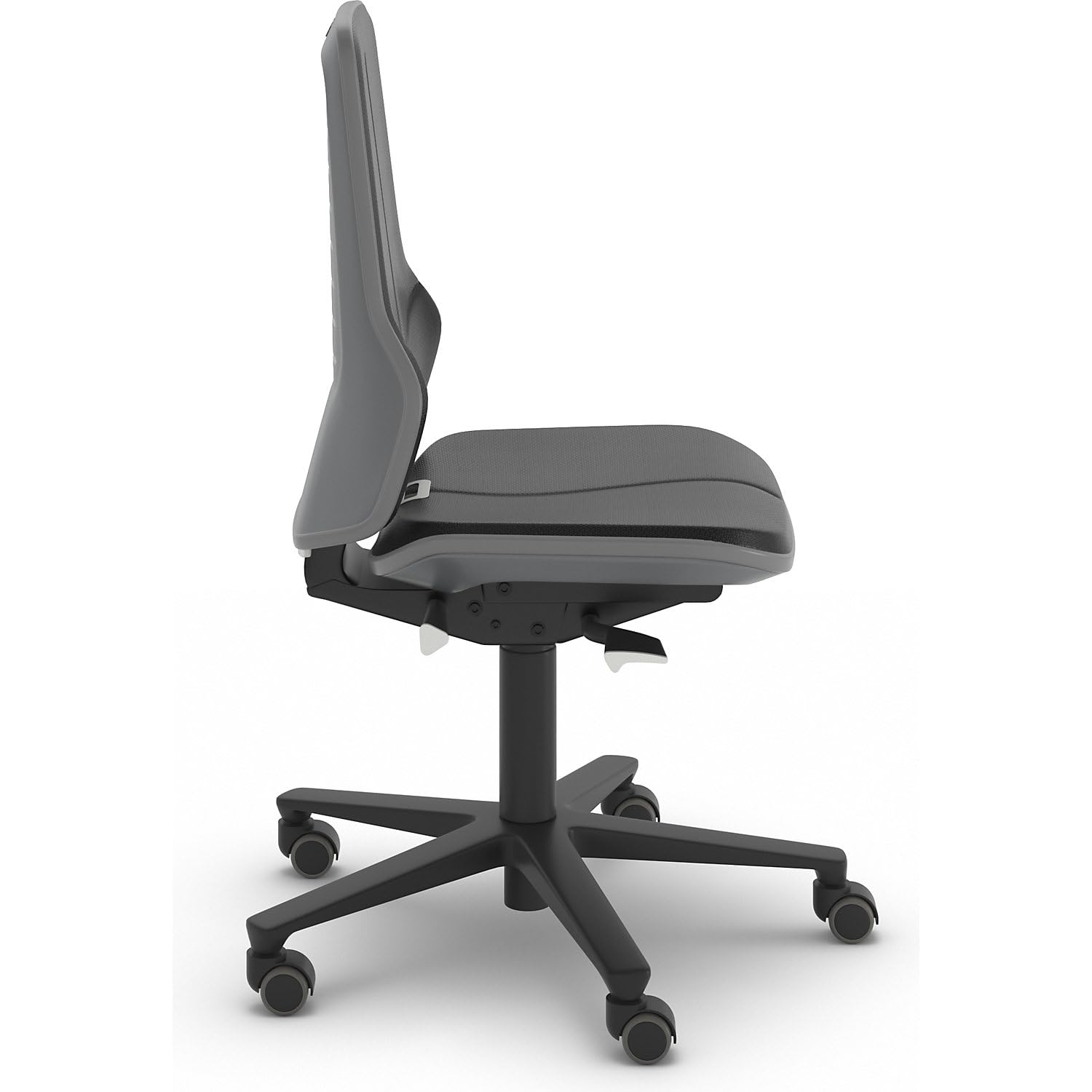 bimos | Sedia girevole da lavoro NEON | rotelle | sincromeccanismo | PU espanso | striscia flex grigia