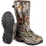 Hunthor Gummi-Jagdstiefel für Herren mit 800 g Isolierung, wasserdicht, isoliert, 6 mm Neoprenschuhe für Outdoor-Jagd (Next Camo, Größe 39-42), Next Camo G2, 44.5 EU