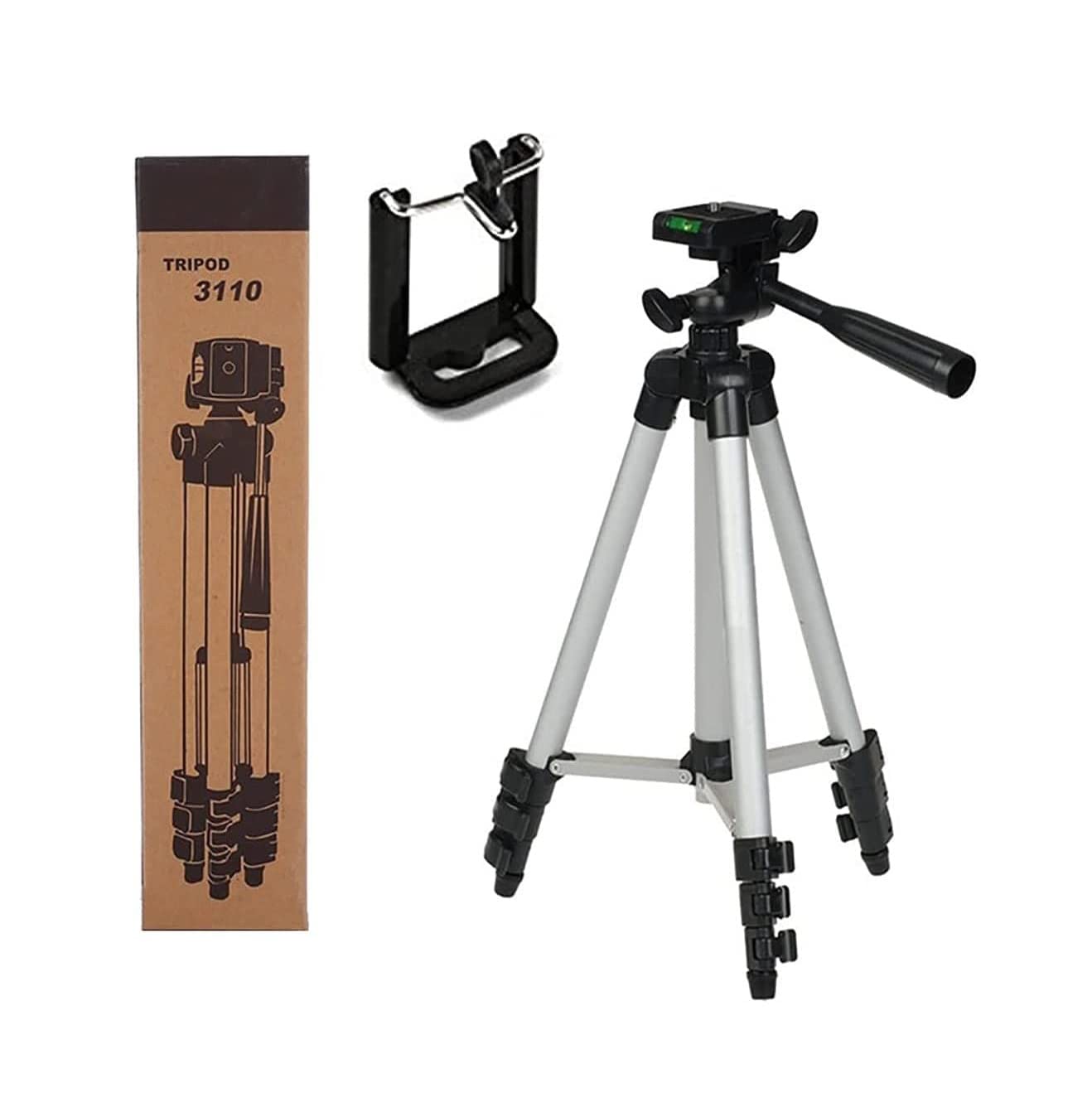 eTECH Aluminum Tripod Projector Stand, Adjustable Laptop Stand, Multi-function Stand, Computer Stand Adjustable (Height 19'' to 53'') For Laptop. - Grey