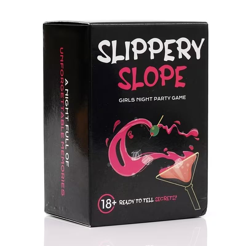 SLIPPERY SLOPE CARDS – The Ultimate Girls’ Night Party Game | 5 Topics, 5x the Fun | Hilarious Adult Party Game for Girls’ Nights, Bachelorette Parties & Birthdays