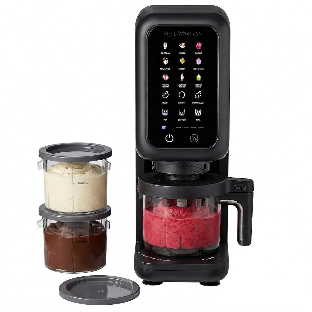 SENYA My Little Ice Machine à Glace 700W – Sorbetière Électrique Familiale 9 Programmes – Glaces, Gelato, Sorbets & Milkshakes Maison – Mix-In & Re-Spin – Sans BPA SYCP-ICM003