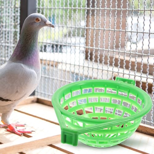 Image of Mipcase 2pcs Bird Nest Basin for Small Birds Green Nesting Holder for Parrots Easy to Install Convenient Bird Supplies
