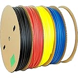 Schrumpfschlauch lfd. Meterware Auswahl aus 10 Größen 5 Farben unbeschriftet (hier: Ø 5mm, schwarz)