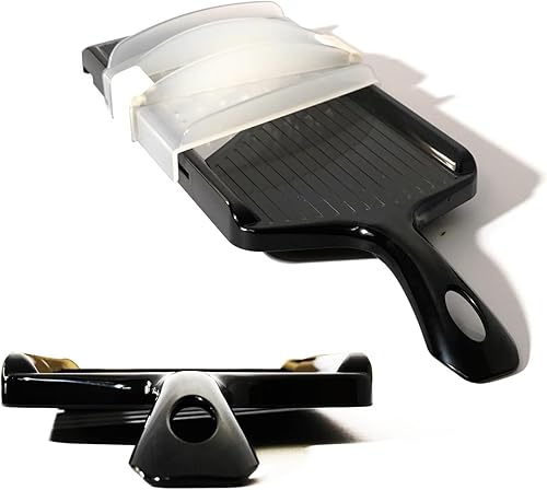 Miniatura 5 de KAKUSEE Mandolina de tres cuchillas, cortador de verduras con protector de dedos, corte de precisión sin esfuerzo y almacenamiento seguro, fabricado