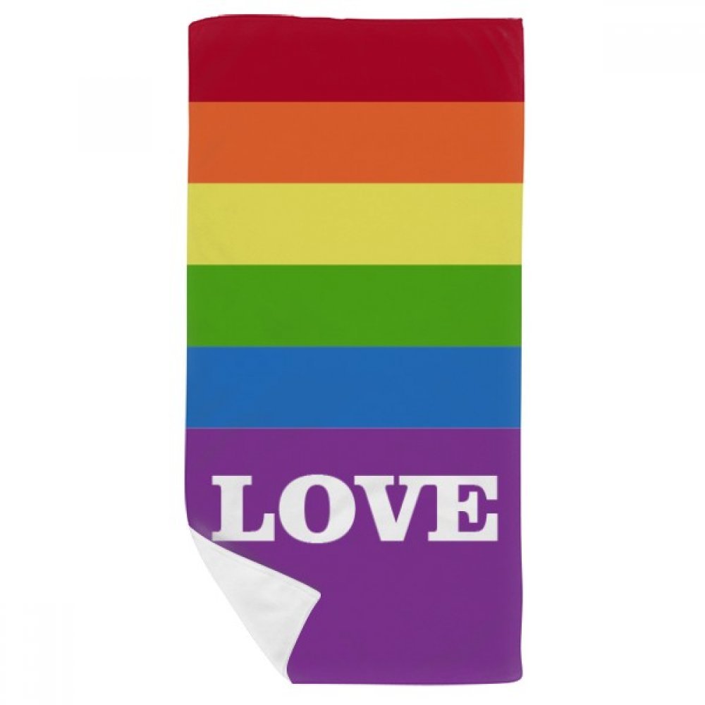 Serviette de bain LGBT absorbante et gant de toilette multicolore doux