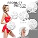 4Pcs Metallic Cheerleading Pom Poms, Creatiee 2 Pair Cheerleader Cheering Squad Pompoms for School Sports Dance Games Team Spirit Cheer (White)