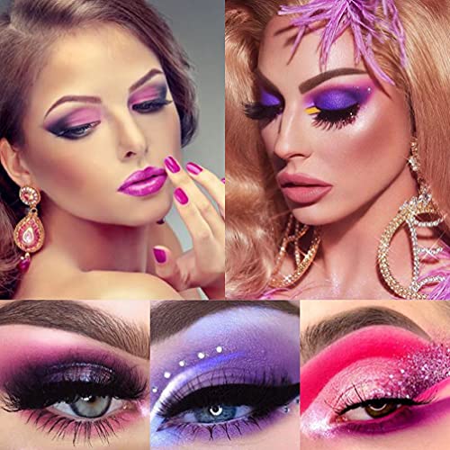 Yeweian Glitter Eyeshadow Palette 12 Colors Shimmer High Pigmented Eyeshadow Powder Dream Purple Pink Eyeshadow Palette Makeup Colorful Lasting Waterproof Eyeshadow Palette For Girl Women #TOP2