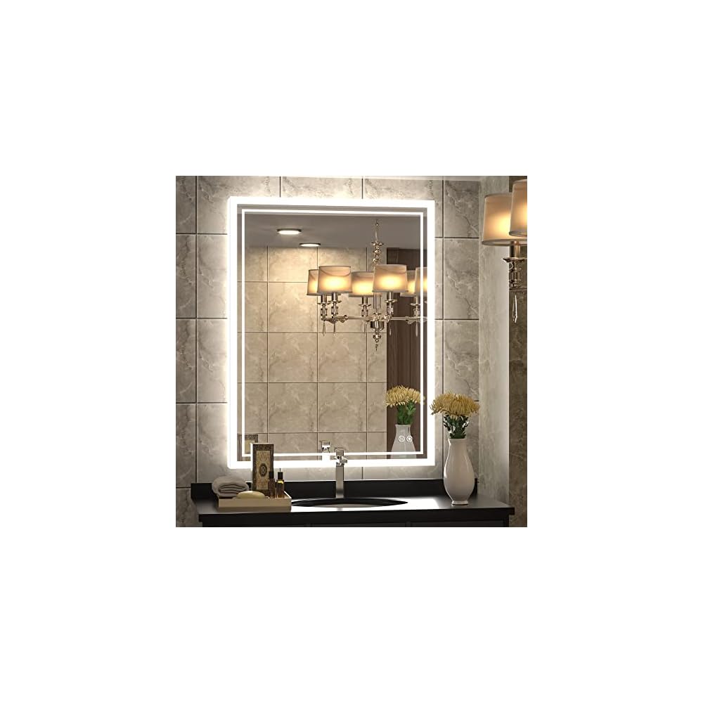 Buy TokeShimi 36 x 28 Inch LED Bathroom Mirror Backlit Vanity Mirror with Lights Wall Mounted