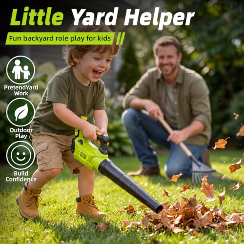 Image of Pandapop Kids Tools Set, Kids Leaf Blower with Upgraded Airflow & Sounds