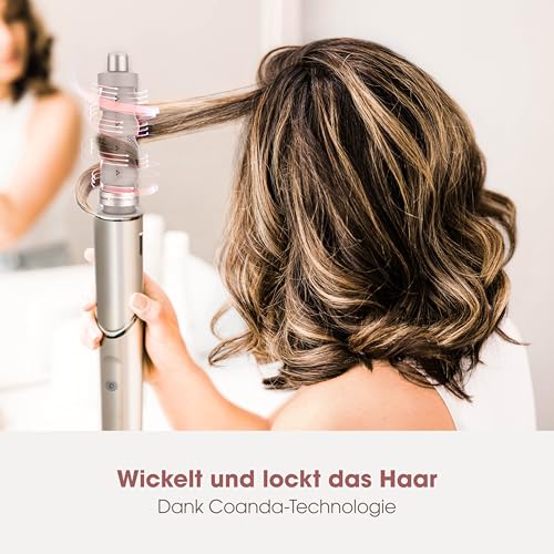 Shark FlexStyle 5-in-1 Luftstyler & Haartrockner, Auto-Wrap-Lockenaufsatz, Paddle-Bürste, Ovalbürste, Konzentrator, Diffusor, Aufbewahrungskoffer, Keine Hitzeschäden, French Gold HD446SLEU