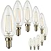 SunSeed 10x Lampadina E14 Filamento LED 2W Candela C35 200 Lm Luce Calda 2700K