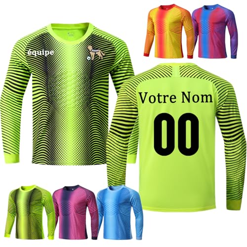 Maillot de Foot Gardien Adulte Enfant Personnalisé Equipement Gardien Foot Personnalisable avec Le Logo de l'équipe/Sponsor de Numéro de Nom