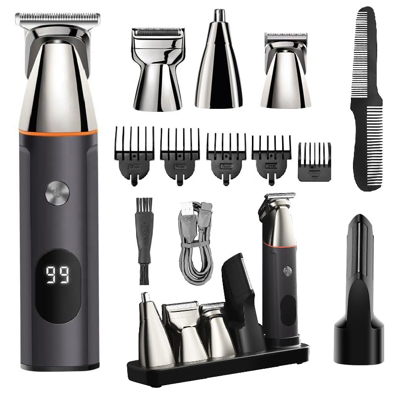 Hair Clippers for Men 5 in 1 Grooming Kit Hair Beard Trimmer for Men Rechargeable Electric Shaver Body