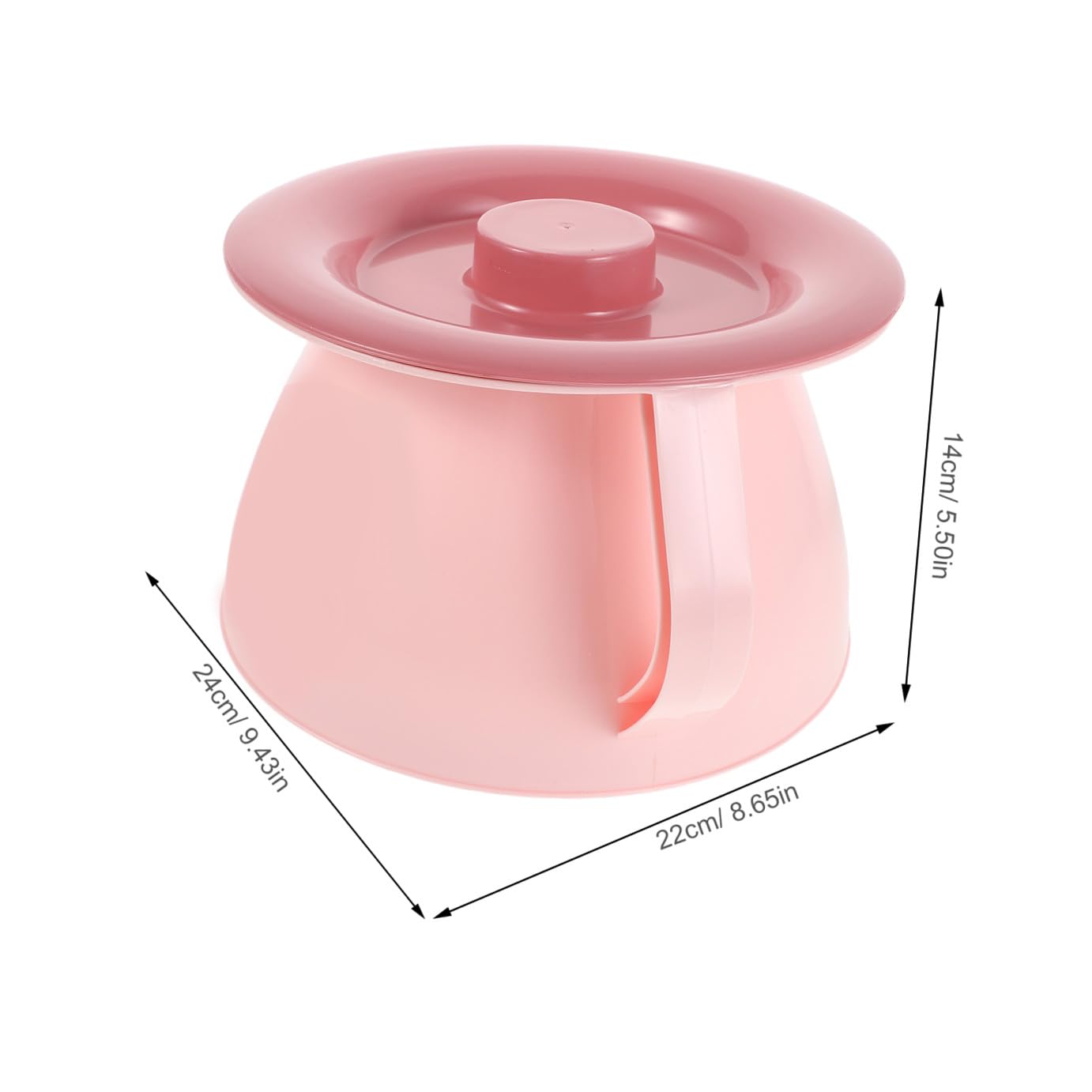 Yardwe Portable Training Potty Bucket with Lid Handle, Pink Plastic Travel Toilet for Boys, Indoor Outdoor Camping Bedside Urinal for Potty Training