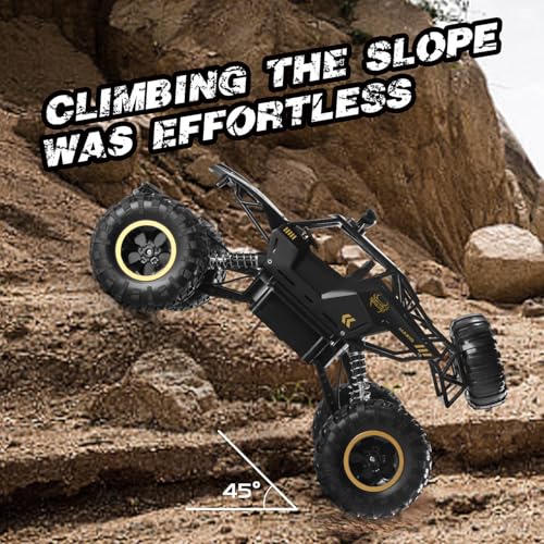 Jiakora RC Cars Remote Control Car 1:12 Off Road Truck, Metal Shell LED Headlights Offroad Monster RC Truck, 4x4 All Terrain Hobby RC Cars Toys for Boys Kids Adults Gifts 8-12 - Thumbnail 7