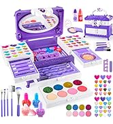 Schminkkoffer Mädchen - Kinderschminke Set Mädchen 66Pcs, Waschbar Schminke Kinder Mädchen Spielz...