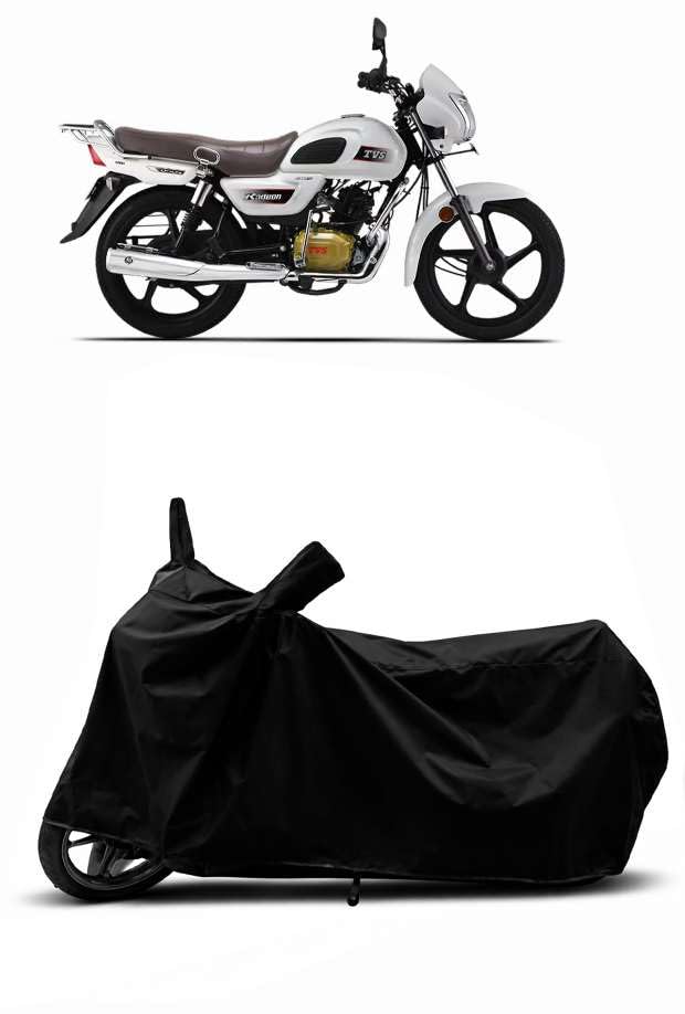 Image of Heavy Duty Waterproof Scooty & Bike Cover for Tvs Radeon - UV Resistant, Dustproof & Rain Protection, All-Weather Outdoor Cover for Bikes & Scooty with Buckle Straps