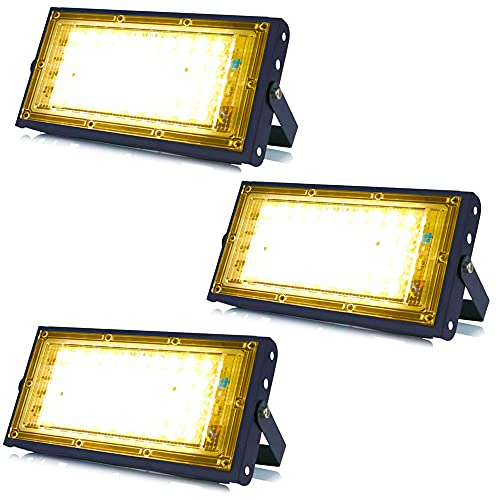 Image of MLD 10W Led Flood Light AC 220V Waterproof Brick focus Floodlights for indoor outdoor Lights | Yellow /Warm White | 10 Watt | Pack Of 3