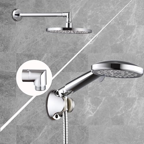 Walkinginrain 90 degrees Shower Head Elbow Adapter, Shower Arm Elbow Adapter for Wall mounted Shower or Hand Shower, Chrome