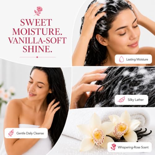 Image of Ginger Lily Farms Botanicals Shampoo, 128oz /4pk, Vanilla Sugar Bliss | 100% Vegan & Cruelty-Free | Moisturizing Shampoo for All Hair Types | Refill Size