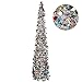 Lucoss Árbol de Navidad artificial de 1,5 m, plegable, decoración de Navidad...