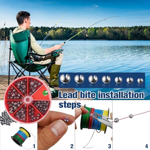 Fzyisw Posen Angeln Set, 10 Stück Schwimmer Angeln, 54 Angelblei, 6 Gummistopper-Angeln, 20 Wirbel-Angeln, Angelposen Angelzubehör Set 0.6g/0.8g/1.2g/2g/2.5g/3g/4.5g Angelposen Fishing Posen Set