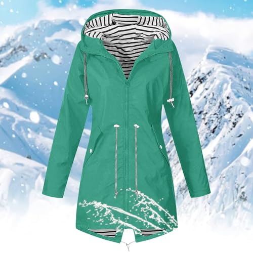 Chaqueta impermeable mujer talla grande abrigo holgado cómodo lluvia 2
