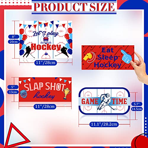 Image of Gueevin 20 Pcs Party Supplies Decorations Home Sign Cutouts for Bulletin Board Party Decorations Supplies(Hockey)