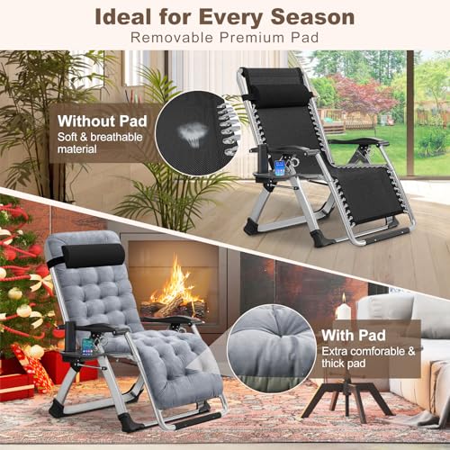 Image of DoCred Comfy Folding Recliner Chair -Bedroom Living Room Chairs