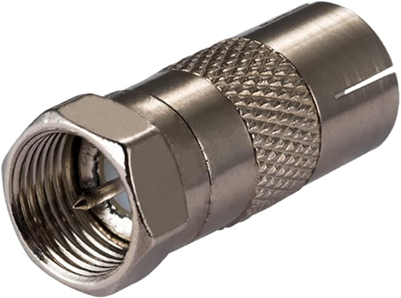 Vecys TV Aerial Coaxial Cable Adapter F Type Male to TV Female Adapter DVB-T T2 Tuner Antenna Adapter HD for Ariel BK LED 4K 3D UHD (2 pcs) - Image 4