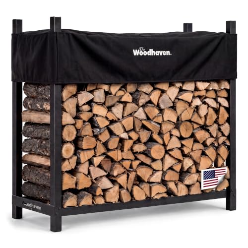 Woodhaven 5-Foot Firewood Rack – American Brand –...