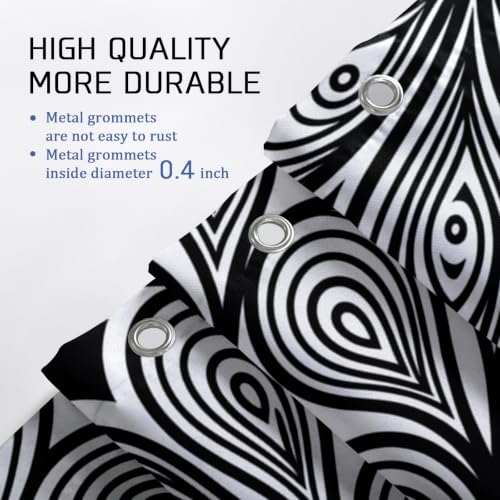 Ensemble rideau de douche imperméable moderne 183x183 motif feuille géométrique - 5