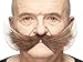 Produktbild Mustaches Selbstklebende Fälscher Schnurrbart Neuheit Fisherman's Falsch Gesichtsbehaarung Kostümzubehör für Erwachsene Braun mit Grauer Farbe