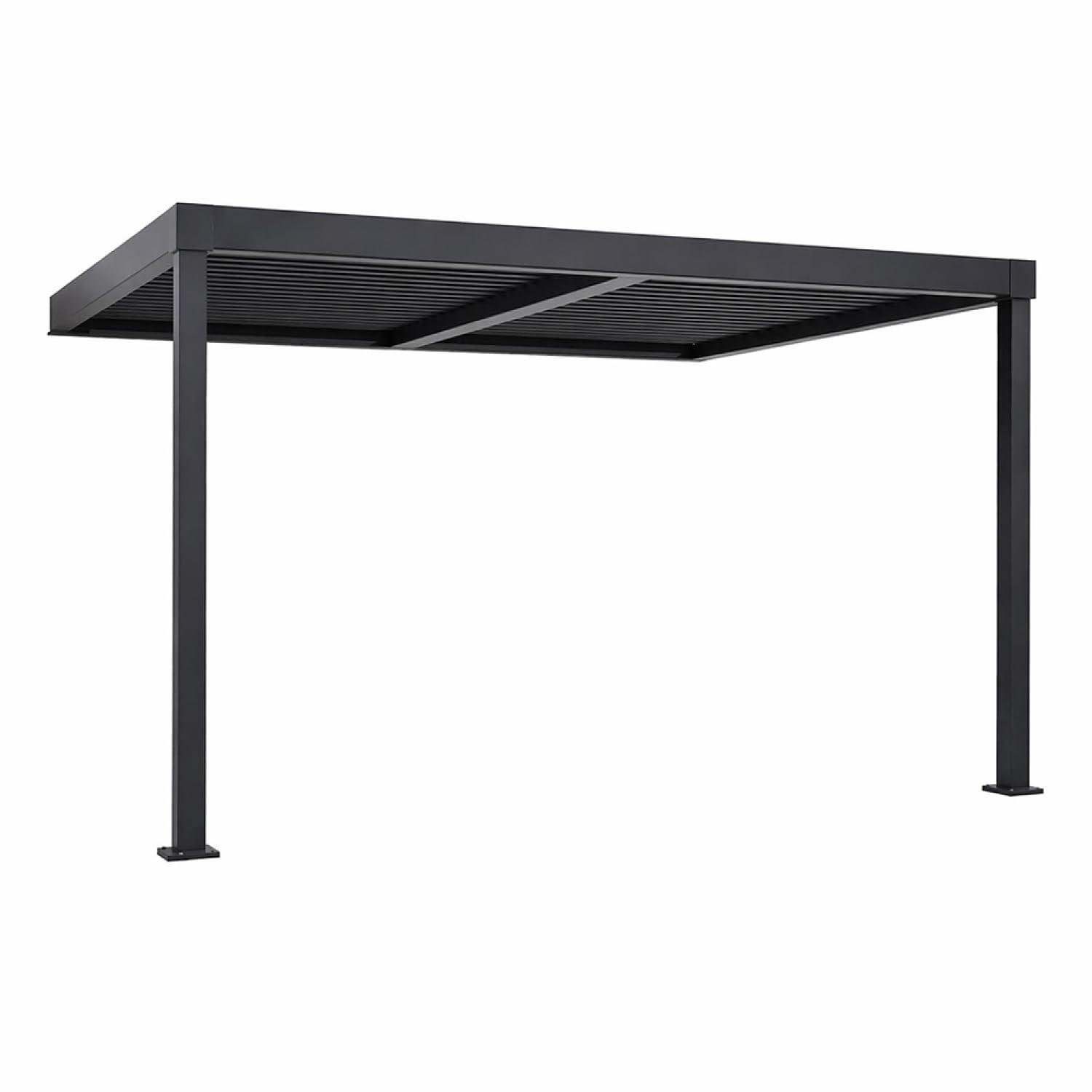 Pergola Bioclimatique Adossée SIFNOS Noir 3x3 m