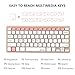 Wireless Keyboard and Mouse, Jelly Comb 2.4G Slim Compact Quiet Small Keyboard and Mouse Combo for Windows, Laptop, PC, Notebook-White and Gold