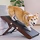 Hundetreppe für Bett & Sofa 2-in-1 Hundetreppe/Rampe - höhenverstellbare Hunderampe für Couch 18-50cm - Hundetreppe für kleine Hunde - leicht zu bewegen Haustiertreppe mit Absatzplattform, Walnuss