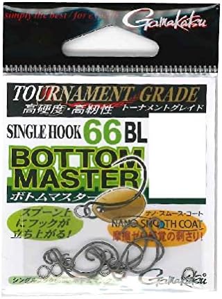 Gamakatsu 68115 Single Hook, 66BL Bottommaster No. 7, 7 Pieces