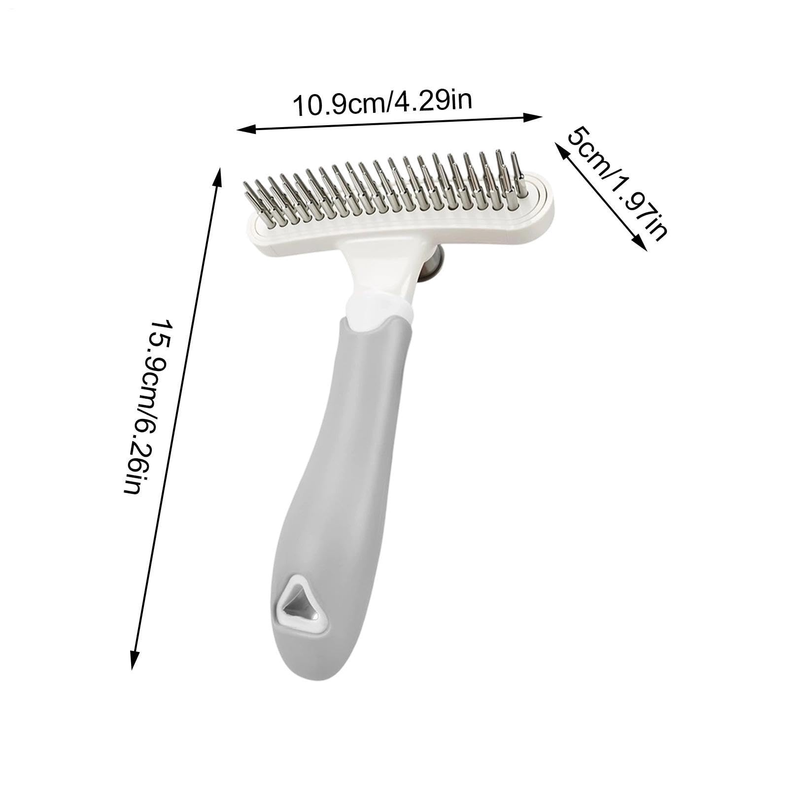 Hundehaar-Striegel | Edelstahl Ergonomisch Rostfrei | Enthaarungsstriegel für und Outdoor | für lange kurze dicke lockere Haare täglich Zuhause Indoor Reise
