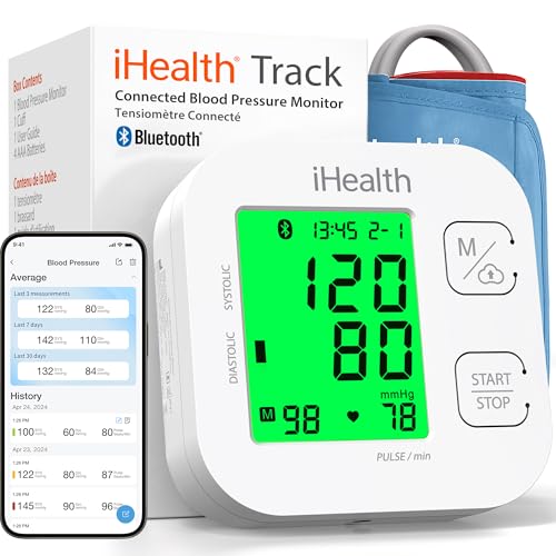 iHealth Track Smart Upper Arm Blood Pressure Monitor with Wide-Range Cuff |…