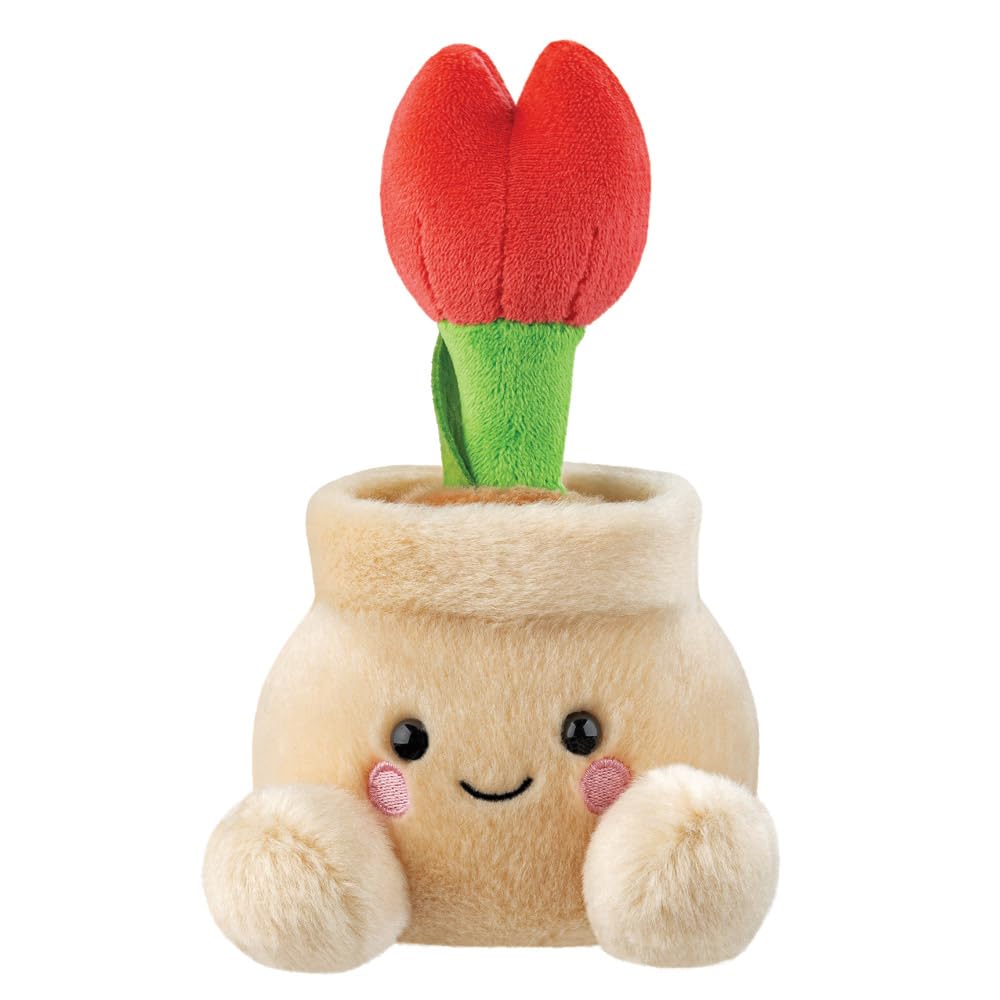 AURORA PALM PALS LILYBELLE POTTED TULIP  5"" SUPER SOFT BEAN TOY PLUSH NEW