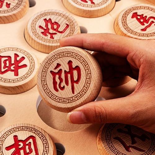 Jeu d'échecs chinois grand format 5.8cm pour lisibilité optimale