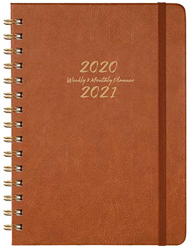 2020-2021 Planner - Weekly, Monthly and Yearly Planner with Monthly Tabs, 6.3" x