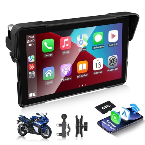 Amazon.co.jp: ATOVANKA 7インチバイク スマートモニター、Carplay