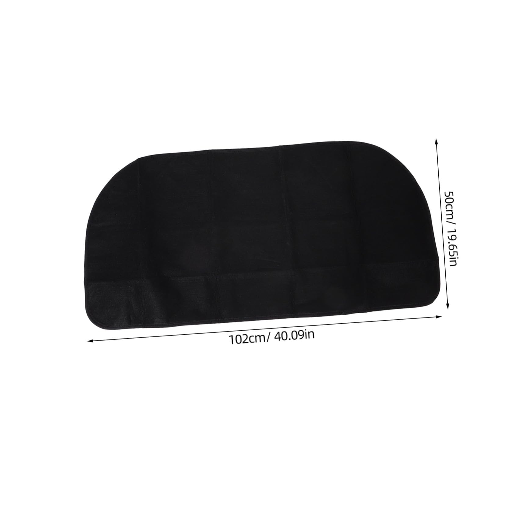 Tappeto per Stufa Ignifugo Semitondo in Poliestere PVC Nero | Resistente alle Alte Temperature, Uso Multiuso per Barbecue e Caminetti, Protezione Pavimento Interna ed Esterna