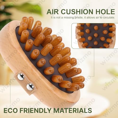 Image of Head Massager for Scalp Wooden, head massager for Stress Relax, Pain Relief Dandruff Reduction Hair Growth, Spa Brush, Scalp Exfoliator Improve Lymphatic Circulation, Brown, Pack of 1 (Brown + White)