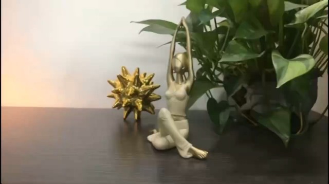 Figura Decorativa Yoga Estatua Yoga Girl Resina miniatura 7